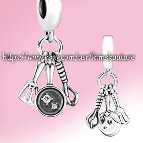 Pandora Spatula, Frying Pan & Whisk Charm 799531C01 - Picture 1 of 1